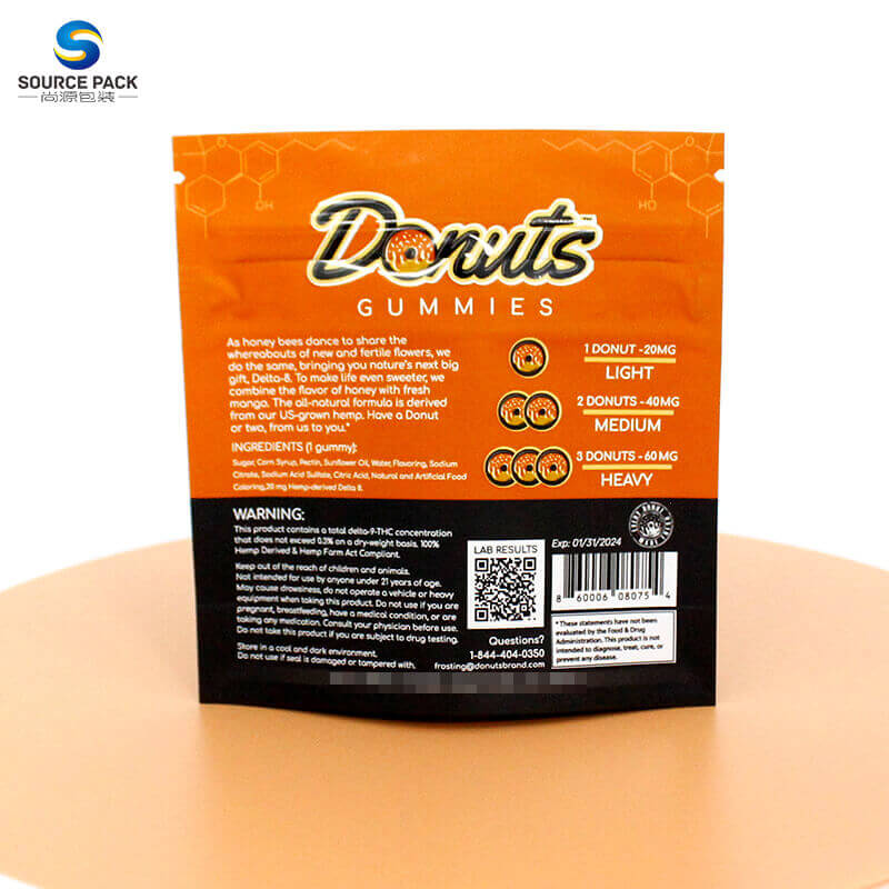 Edible Packaging Delta 8 Gummies Doypack Bags