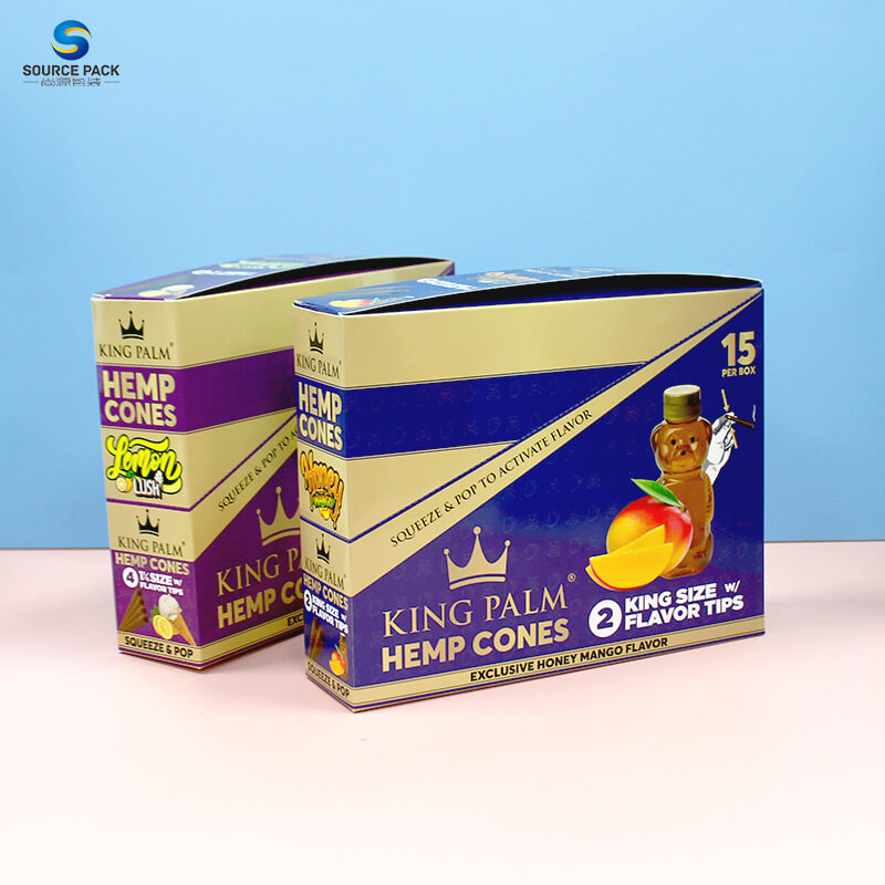 Counter Top Tear Off Paper Retail Custom Preroll Cones Cigar Display Boxes Packaging Supplier