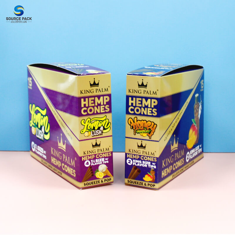 Counter Top Tear Off Paper Retail Custom Preroll Cones Cigar Display Boxes Packaging Supplier