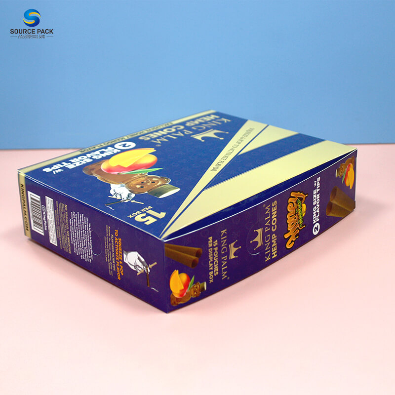 Counter Top Tear Off Paper Retail Custom Preroll Cones Cigar Display Boxes Packaging Supplier