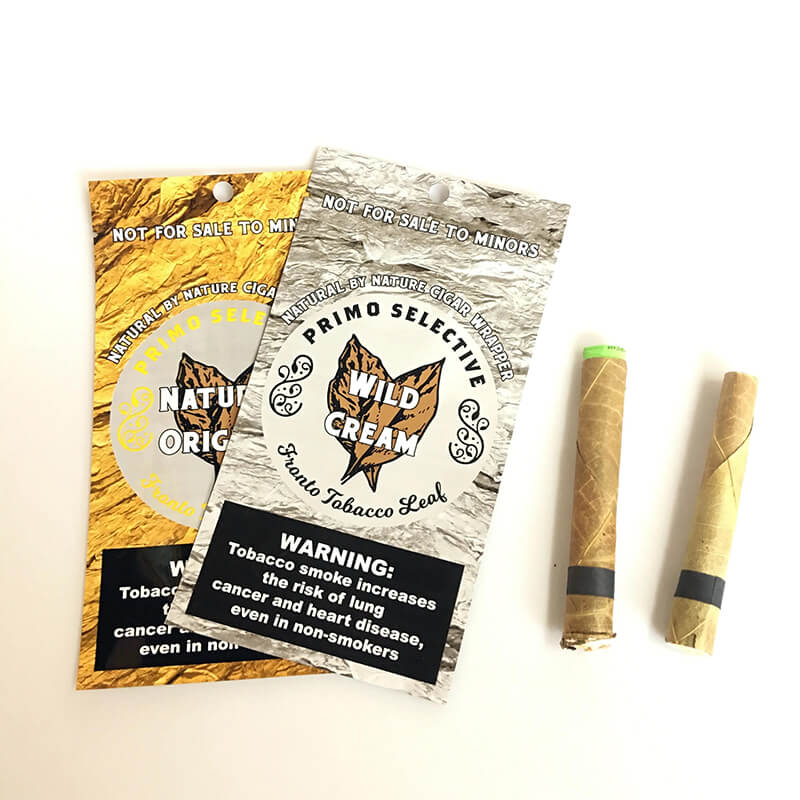 3 Side Seal Plastic Zipper Grabba Blunt Wrap Tobacco Leaf Packaging Bag